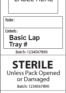 Basic Lap Tray #- (Sequential numbers) - 103x40mm, Piggy back label, 500/roll