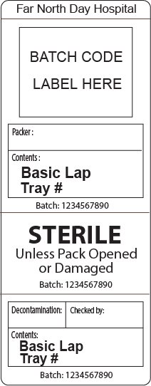 Basic Lap Tray #- (Sequential numbers) - 103x40mm, Piggy back label, 500/roll