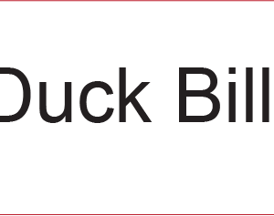 Duck Bill - 40 x 12, PAPER, Black print on White Label, 800 per roll