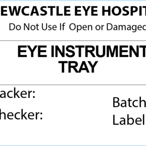 PB5035P500-33 "EYE INSTRUMENT TRAY" Piggy Back Label printer 50 x 35 mm 500 per roll - No indicator