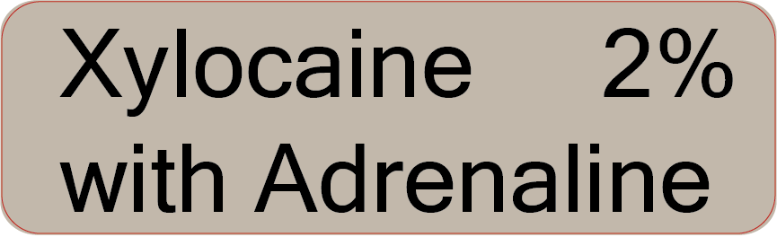 Xylocaine 2% with Adrenaline - 40 x 12, PAPER, Black print on Grey Label, 800 per roll