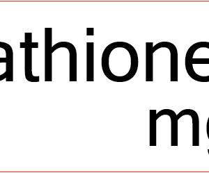 Glutathione mg/mL - 40 x 12, PAPER, Black print on White Label, 800 per roll