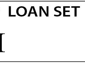 LOAN SET I - 90 x 50, Black print on White,100 per pack with ties
