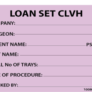 LOAN SET CLVH, 100 x 80, PAPER, Black print on Violet label, 400 per roll