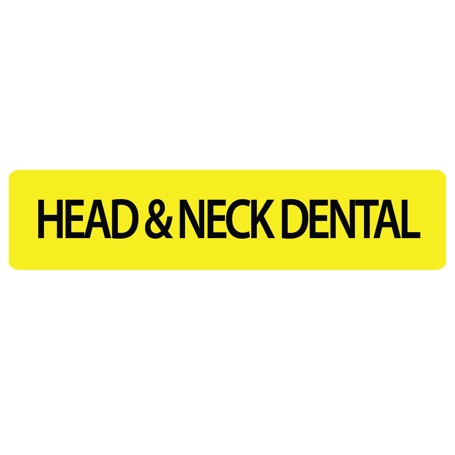 HEAD & NECK DENTAL - Black on Yellow, 8 x 35mm, 1,000 Per Roll. ML/