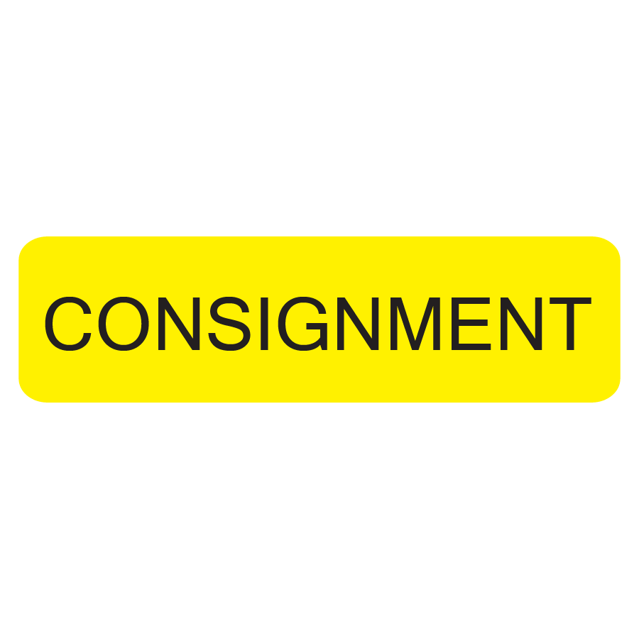 CONSIGNMENT - 40 x 12 PAPER, Black print on Fluoro Yellow Label, 800 per roll