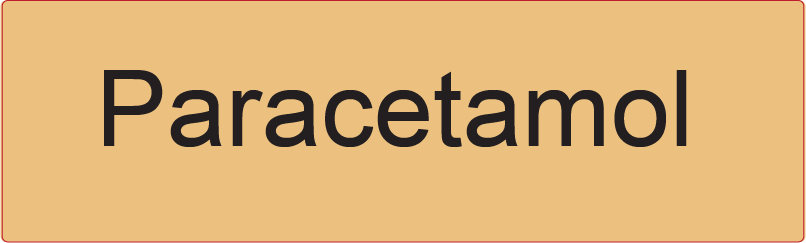 Paracetamol- 40 x 12, PAPER, Black print on Salmon Label, 800 per roll