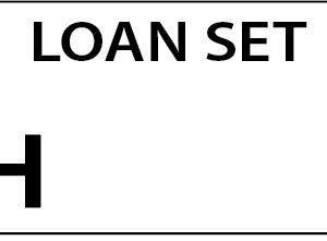 LOAN SET H - 90 x 50, Black print on WHITE,100 per packet with ties