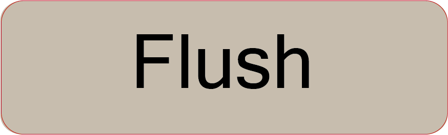 FLUSH - 40 x 12, PAPER, Black print on Grey Label, 800 per roll