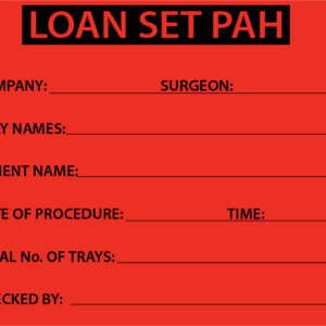 Loan Set PAH - 100 x 80, PAPER, Black print on Red Label, 400 per roll