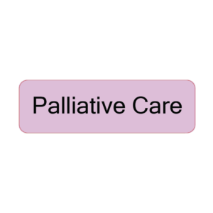 Palliative Care - 40 x 12, PAPER, Black print on Violet Label, 800 per roll