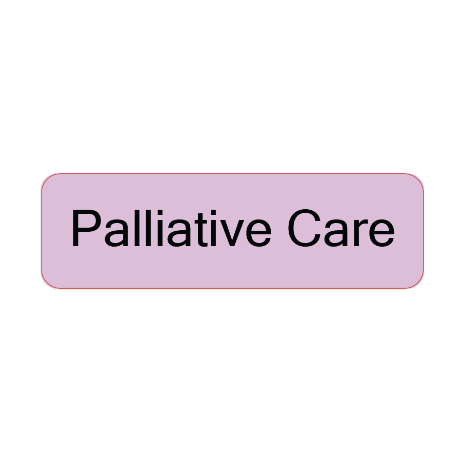 Palliative Care - 40 x 12, PAPER, Black print on Violet Label, 800 per roll