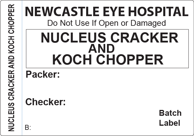 Nucleus Cracker and Koch Chopper Piggy Back Label printer 50 x 35 mm 500 per roll - No indicator