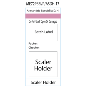 Scaler Holder' A.S.D.H. - 72 x 35mm, Piggy Back label with Steam indicator, 500 per roll