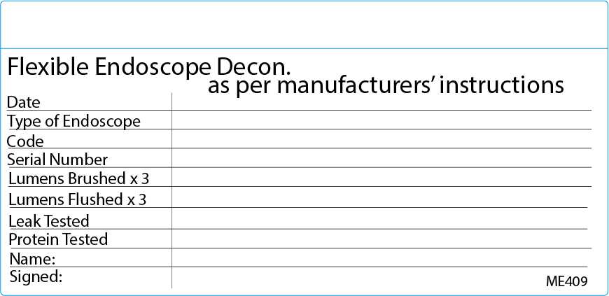 Flexible Endoscope Decon 101 x 49 PIGGY BACK LABEL (ME81PB)500 per roll - Image 2