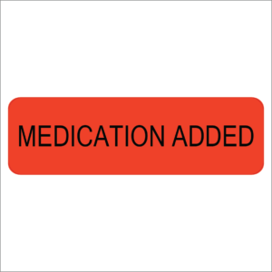 MEDICATION ADDED- 40 x 12, PAPER, Black print on Red Label, 800 per roll