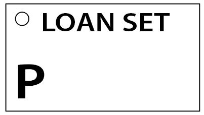 LOAN SET P - 90 x 50, Black print on White,100 per pack with ties