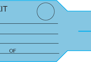 LOAN KIT - 60 x 240mm, BLUE, POLY T-TAG, 500 tags per roll matte finish