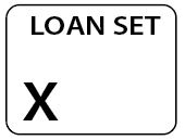 LOAN SET X- White label 400 per roll 55X42mm