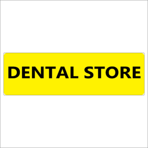 Dental Store - 40 x 12, PAPER, Black print on Fluoro Yellow Label, 800 per roll
