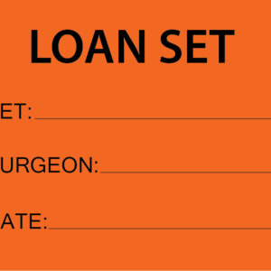 LOAN SET - 100 x 80, PAPER, Black print on Fluoro Orange label, 400 per roll