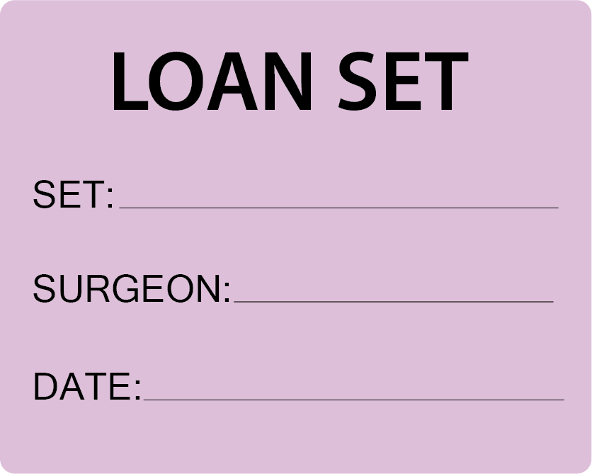 LOAN SET- 100 X 80, PAPER, Black Print on Violet Label, 400 per roll
