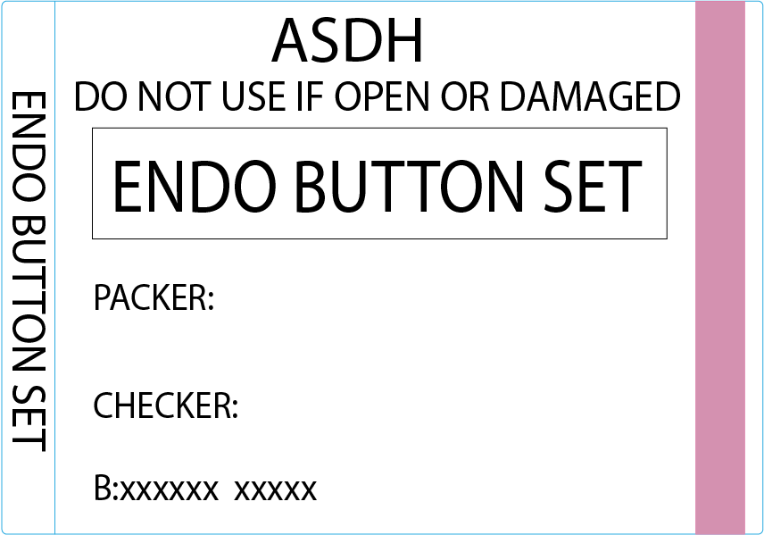 Endo button set - 50 x 35 Piggy Back, Printed, with steam indicator 500/roll