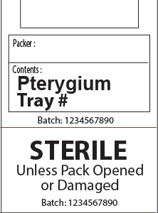 Pterygium Tray # (sequential numbers) - 103x40mm, Piggy Back Label, 500/roll