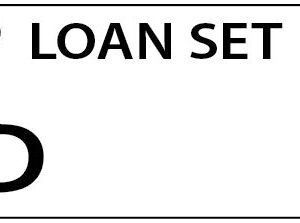 LOAN SET D - 90 x 50, Black print on White,100 per pack with ties
