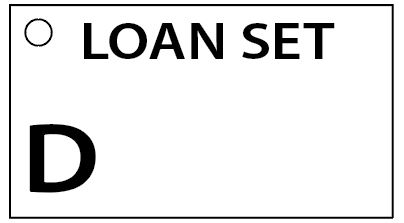 LOAN SET D - 90 x 50, Black print on White,100 per pack with ties
