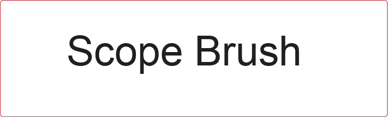 Scope Brush - 40 x 12, PAPER, Black print on White Label, 800 per roll