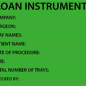LOAN INSTRUMENTS PAH - PAPER, 100 x 80, Black print on Fluoro Green Label, 400 per roll