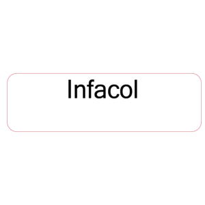 Infacol - 40 x 12, PAPER, Black print on White Label, 800 per roll