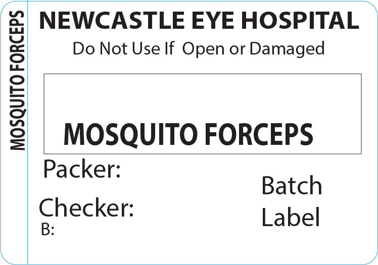 MOSQUITO FORCEPS Piggy Back Label printer 50 x 35 mm 500 per roll - No indicator