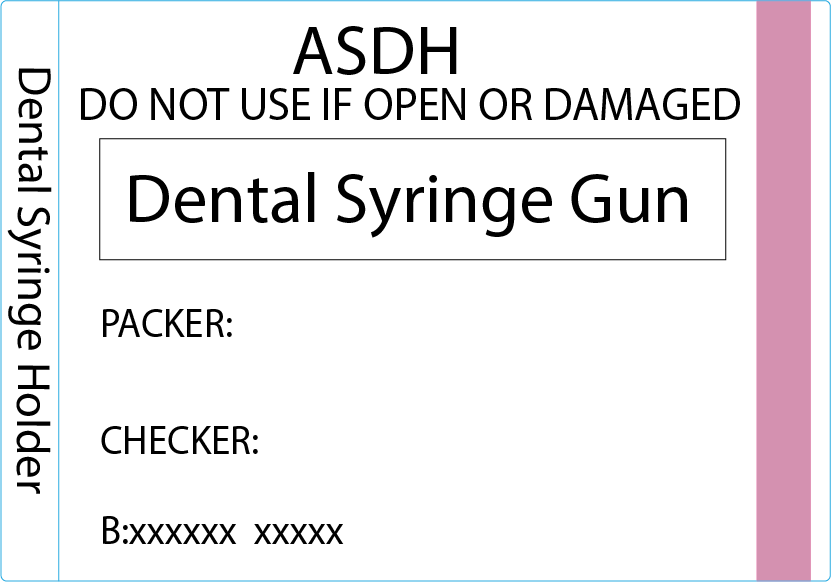 Dental Syringe Gun - 50 x 35 Piggy Back, Printed, with steam indicator 500/roll