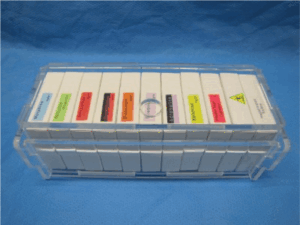 PERSPEX DISPENSER HOLDS 10 BOXES OF LABELS