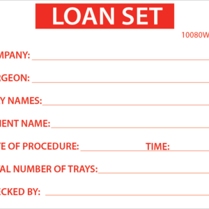 Loan Set - PAPER, 100 x 80, Red Print on White Label, 400 per roll