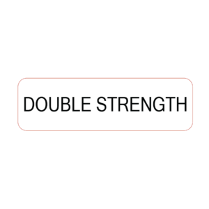 DOUBLE STRENGTH - 40 x 12, PAPER, Black print on White Label, 800 per roll