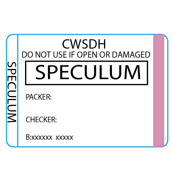 Speculum- 50 x 35 Piggy Back, Printed, with steam indicator 500 per roll