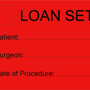 LOAN SET- 100 x 80, PAPER, Black print on Red Label, 400 per roll