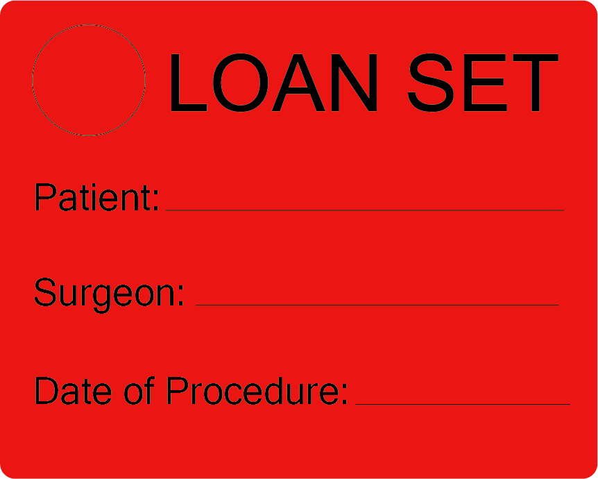 LOAN SET- 100 x 80, PAPER, Black print on Red Label, 400 per roll
