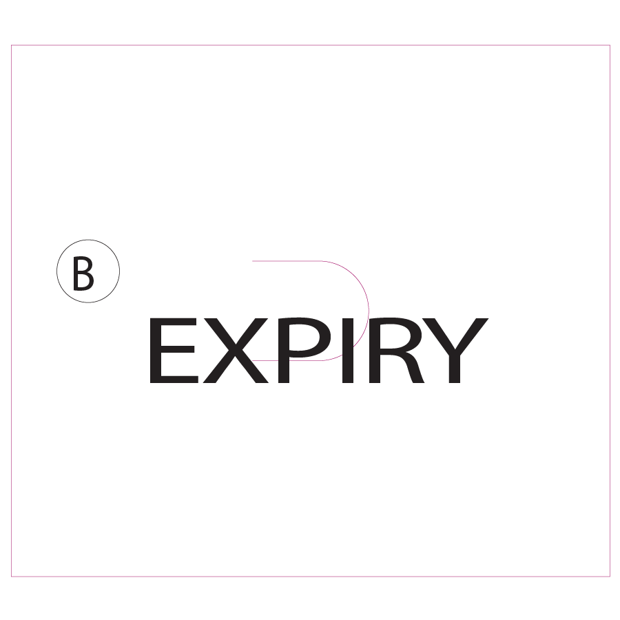 EXPIRY LABEL - Black print on White Label 1500/rl LABEL SIZE 16X18mm