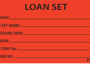 LOAN SET - 90 x 50, Black print on Red,100 per packet with ties..