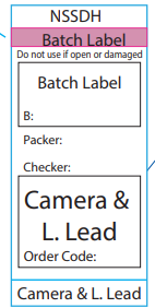 Camera & L.Lead - Pre-printed white Piggy Back label with steam indicator 72mm x 35mm 500 per roll