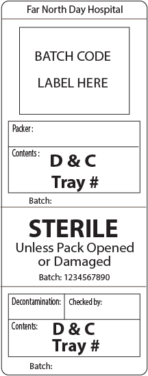 D & C Tray # (Sequential Numbers) - 103x40mm, Piggy Back Label, 500/roll