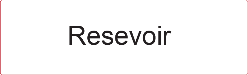 Resevoir - 40 x 12, PAPER, Black print on White Label, 800 per roll
