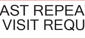 LAST REPEAT VET VISIT REQUIRED- 40 x 12, PAPER, Black print on White Label, 800 per roll