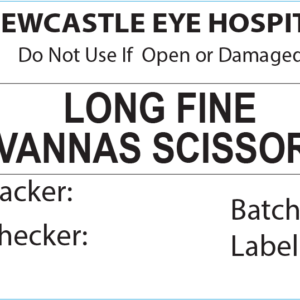 LONG FINE VANNAS SCISSORS Piggy Back Label printer 50 x 35 mm 500 per roll - No indicator