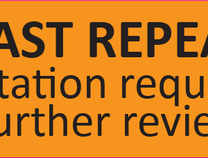 Last Repeat - 40 x 12, PAPER, Black print on Orange Label, 800 per roll