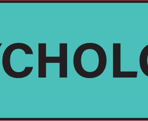 PSYCHOLOGY - 40 x 12, PAPER, Black print on Teal Label, with Black Border, 800 per roll